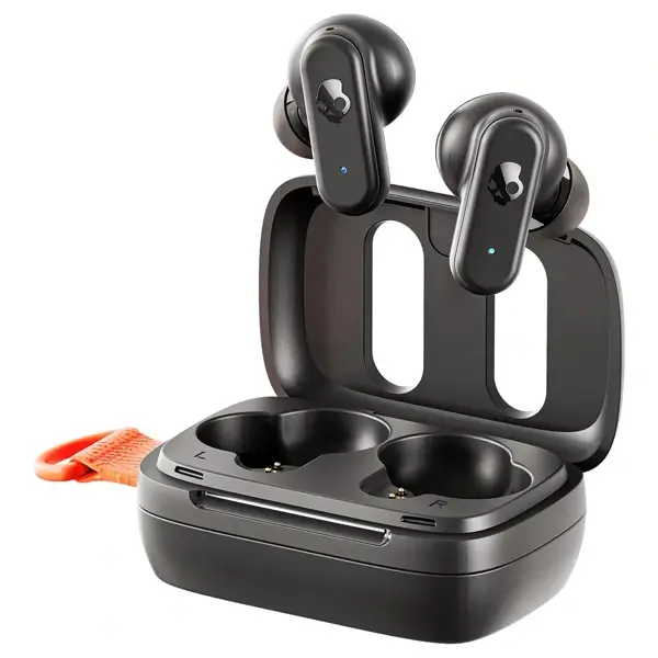 Écouteurs intra-auriculaires sans fil Skullcandy Dime 3 - Autonomie 20h - Microphone intégré - IPX4 - Réduction de bruit - Compatible avec iPhone et Android + Appareils bluetooth - Noir - S2DCW-R740