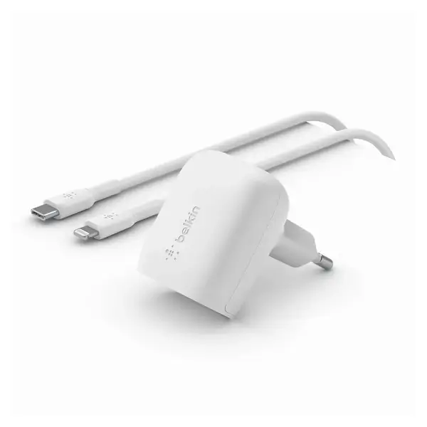 Chargeur mural compact de charge rapide Belkin - 20W - Type-C - WCA006VF1MWH-B6