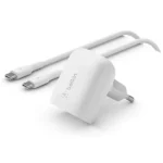Chargeur rapide Belkin - 20W - Type-C vers Type-C - WCA006vf1MWH-B6