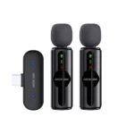 Micro cravate sans fil 3en1 Green Lion – 5h d’autonomie – Connecteurs Type-C – Réduction de bruit à 3 nivaux – 20m – GNGM76XMICBK