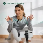 Micro cravate sans fil 3en1 Green Lion – 5h d’autonomie – Connecteurs Type-C – Réduction de bruit à 3 nivaux – 20m – GNGM76XMICBK – Image 3