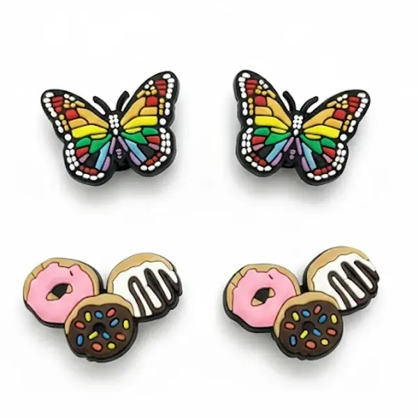 S11 Pack de 4 stickers pour fille - 2 papillons + 2 gâteaux - Pour la Tablette Kidy Clips Tab – Image 1