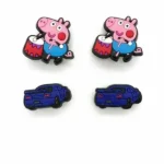Stickers – Pack de 4 pour la Tablette Kidy Clips Tab - 2 voitures bleus + 2 cochons