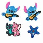 Pack de 4 stickers pour la Tablette Kidy Clips Tab - 2 bonhommes avec guitare + 1 étoile bleue + 1 câlin