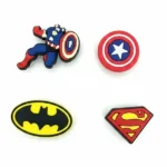 Stickers – Pack de 4 pour garçon - Pour la Tablette Kidy Clips Tab – 2 boucliers super héro + 1 super héro + 1 œil rouge