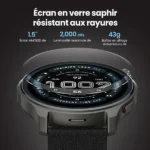 Montre connectée Amazfit Balance 2 - Écran AMOLED 1,5" - Jusqu'à 21 jours d'autonomie - GPS - BT 5.2 - Wifi - - Suivi précis de la fréquence cardiaque et du sommeil  - Noir – Image 2