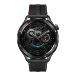 Montre connectée Xiaomi Watch S4 - 15Jrs d'autonomie - Écran 1,43" AMOLED - BT 5.3 - SpO₂ - Bracelet noir en similicuir - Rainbow (Arc-en-ciel) - BHR9195GL