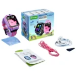 Montre connectée intelligente pour enfant Smart Barry – Écran 1,83″ – 4 à 5 jours d’autonomie – Appel Vidéo – SMS – GPS – 5G – SIM intégrée - Violet/Rose - C006 Pro