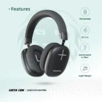 Casque EchoMax avec microphone intégré Green Lion – 48H d’autonomie – BT 5.3 – Portée maximale 10m - GNECOMAXHPBK – Image 2