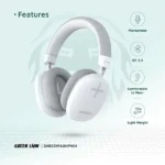 Casque EchoMax avec microphone intégré Green Lion – 48H d’autonomie – BT 5.3 – Portée maximale 10m - GNECOMAXHPWH – Image 2