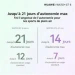 Montre connectée Huawei Watch GT6 - 41mm - 1,32" - Jusqu'à 21 jours d'autonomie - BT -GPS - IP68 + IP69 (50m) - Android et IOS - bracelet en cuir blanc - KSU-B19 – Image 3