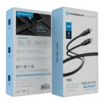 Câble de charge rapide et transfert de données Powerology USB4 Thunderbolt 40G - 240W - 3M - Câble tressé en nylon - Prise en charge de sortie vidéo 8K - Gris foncé - PCAB030GY – Image 2