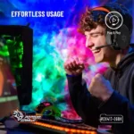 Casque de jeu Porodo Gaming PC RGB ENC - Réduction de bruit - Longueur du câble de 1,5m - Contrôle d'accès facile - PDX417OGBK – Image 2