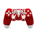 Manette PS4 - Sony DualShock 4 – Design araignée blanc avec raillé noir