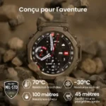 Montre connectée Amazfit T-Rex 3 - 3 semaines d'autonomie - Carte de navigation avancée - GPS - IA - Écran AMOLED 1,5" - Écran tactile - Lava – Image 4