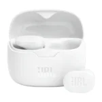 Écouteur sans fil JBL Tune Buds - BT 5.3 - 48h d'autonomie - Réduction de bruit active - Réduction Adaptative du bruit - Résistante à l’eau et à la poussière - Blanc