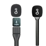 Micro cravate avec pêche sans fil Candc Dual MIC – 2 émetteur et 1 récepteur - 2TX + 1RX – Réduction de bruit – jusqu'à 8h d’autonomie - Pour interview et reportage – Image 2