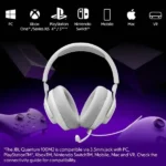 Casque gaming filaire JBL Quantum 100M2 – Câble 1,2m – Microphone amovible – Compatible avec PC, Xbox, PlayStation, Switch, mobile, Mac, VR – Blanc – Image 2