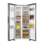 Réfrigérateur Américain double portes Nofrost Inverter Midea - 460L - 8 tiroirs + 4 casiers - Économique - Commandes tactiles - Wi-Fi - MDRS619FGF46