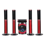 Home cinéma 5.1CH avec télécommande Nasco - 45W - 5 haut-parleurs - Entrées USB - AUX - Lecteur de cartes SD -Connexion BT - Radio FM - NAS-HT5.1-N5245