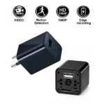 Chargeur mural USB avec caméra cachée espion 1080P - WiFi - Détection de mouvement - Prise EU - microSD - Smart Charger