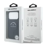 Coque de téléphone avec logo Karl RSG Karl Lagerfeld - Pour iPhone 17 Pro Max – Compatible MagSafe - Bleu marine - KLOHMP17XPSKRSGEB – Image 3