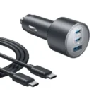 Chargeur de voiture compact avec câble type-c Anker Nano Car Charger – 167,5W – 2 ports Type-C et 1 port USB - B2737HA1