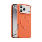 Coque de téléphone avec support pliable pour iPhone 17 Pro Green Lion Minster - Étui MagSafe en cuir - Anti traces de doigts - Anti-rayures - GNMSMG17POG