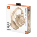 Casque JBL Tune 780 NC – 76h d’autonomie Réduction de bruit adaptative – BT 6.0 – 5 Micros intégrés pour vos appels et l’accès à l’assistant vocal – Pliable - Beige – Image 4