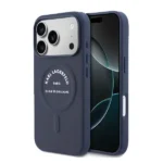 Coque de téléphone avec logo Karl RSG Karl Lagerfeld - Pour iPhone 17 Pro Max – Compatible MagSafe - Bleu marine - KLOHMP17XPSKRSGEB – Image 2