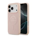 Coque de téléphone en PU Karl Lagerfeld pour iPhone 17 Pro Max – MagSafe – Protection des rayures et autres dommages - Design léger - Rose - KLOHMP17XPSKRSGEP – Image 2