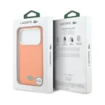 Coque de téléphone en silicone avec logo métallique Lacoste pour iPhone 17 Pro Max – MagSafe – Protection contre les chutes et autres dommages - LCHMP17XSLAO – Image 2