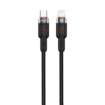 Câble tressé de charge et transfert de données Porodo Alloy Braided – 30W – Type-C vers Lightning – 1,2M – Vitesse de transfert est de 480 Mbps - PDCBL0010BK