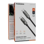 Câble de charge rapide et transfert de données Porodo - 240W - 1M - Type-C vers Type-C - PDUC95GY – Image 2