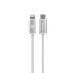 Câble tressé de charge et transfert de données Porodo – 30W – Type-C vers Lightning – 1,2M – Vitesse de transfert est de 480 Mbps - PDW30LC1WH