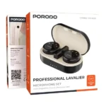 Micro cravate sans fil Porodo Professional Lavalier - 2 microphones et un récepteur - Connecteur Type-C + Lightning - Jusqu'à 22,5h d'autonomie - PDWMDMICBK – Image 3