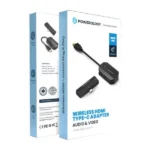 Adaptateur HDMI sans fil avec connectivité Type-C Powerology - Audio et vidéo - Portée de transmission jusqu'à 50m - Émetteur USB-C DP-ALT - Récepteur HDMI - PHDMACBK – Image 2