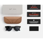 Lunette connectée Ray-Ban Wayfarer Matte Black 2e génération - Polar gradient graphite  - Monture mat noir - 32Go - 8h d'autonomie - Wifi - BT - Android et IOS - RW4012 – Image 3