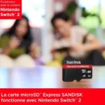 Carte mémoire SanDisk microSD Express - 256Go - Compatible avec Nintendo Switch 2 - SDSQXFN-256G-GN4NN – Image 2