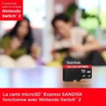 Carte mémoire SanDisk microSD Express - 512Go - Compatible avec Nintendo Switch 2 - SDSQXFN-512G-GN4NN – Image 2