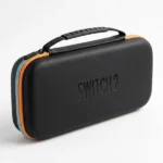 Pochette pour Nintendo Switch 2 - Couleur Noir avec chaîne orange bleu