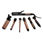 Kit de coiffure multifonctions pour femme - Fer à lisser cheveux - Peigne à friser - Fer à boucler - Fer à friser - NA-6401