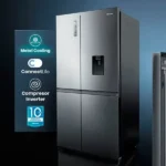 Réfrigérateur Américain double portes Inverter Hisense - 528L - Distributeur d'eau et de glace - RS528P5AS3 – Image 2