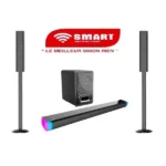 Home cinéma + barre de son Smart Technology - 1000W – Tactile avec modes d'éclairage dynamiques et Télécommande - 3 Haut-parleurs  - STHA-2105E