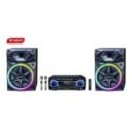 Home cinéma avec deux micros Smart Technology - 2000W - USB - Carte SD - AUX - HDMI (ARC) - DVD - Télécommande - STHP-2100E