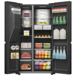 Réfrigérateur Américain Inverter double portes Hisense - 614L - Distributeur d'eau et glace - Connecte Life - Classe énergétique E - RS9P628GTF2