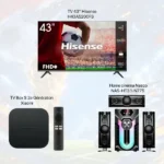 Pack 10 Coupe du Monde 2026 – TV 43″ H43A5200FS – TV Box 2e Gen – Home cinéma NAS-HT3.1-N775