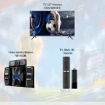 Pack 6 Coupe du Monde 2026 – TV 32″ H32A5200FS – TV Stick 4K  – Home cinéma NS-X83B