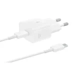 Chargeur Samsung 25W avec un câble type-C –  Charge Rapide - Boitier type-C – Blanc – EP-T2510XWEGWW