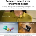 Micro cravate DJI Mic Mini 2 - 1 Récepteur TX et 2 Transmetteurs RX - Type-C - Portée 400M - 48h d'autonomie - ANC à deux niveaux - DMM529 – Image 4